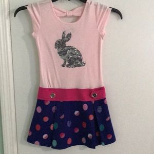 Easter dress with bunny and Easter egg design